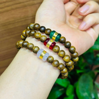 Vòng Tay Trầm Hương Đơn Nam Nữ Mix Lu Nhỏ - Mộc Hương Rừng Mang Lại Nhiều Tài Lộc - May Mắn