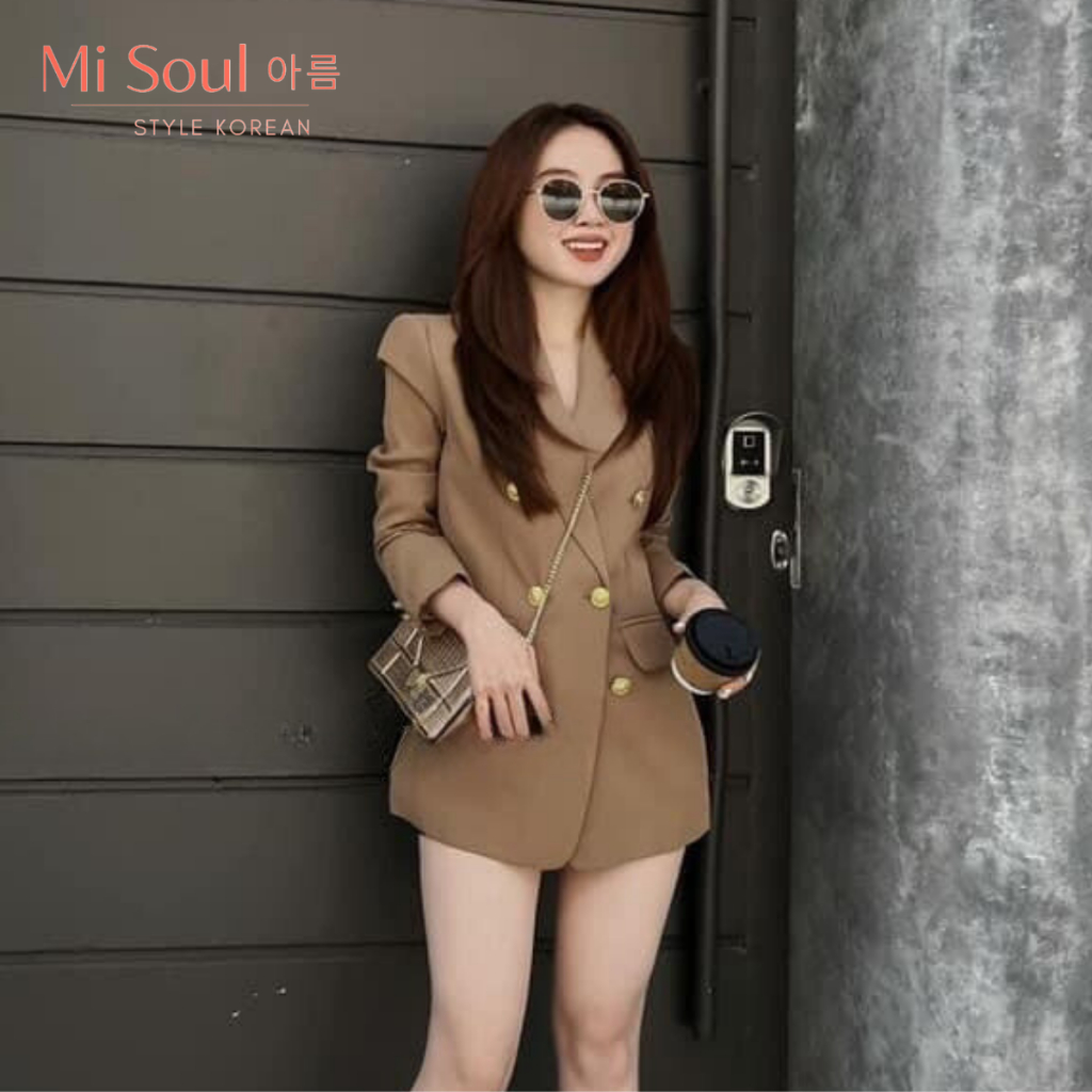 Áo Vest Nữ Chất Chéo Ý Cao Cấp Đệm Vai BigSize MiSoul, Áo Blazer Nữ Khoác Ngoài 2 Lớp Dài Tay BigSize MiSoul 216 | BigBuy360 - bigbuy360.vn