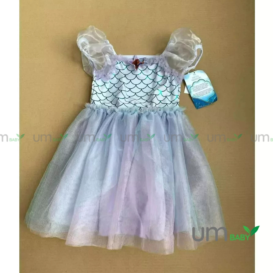 Đầm công chúa bé gái nàng tiên cá DISNEY 1-5 tuổi xuất dư