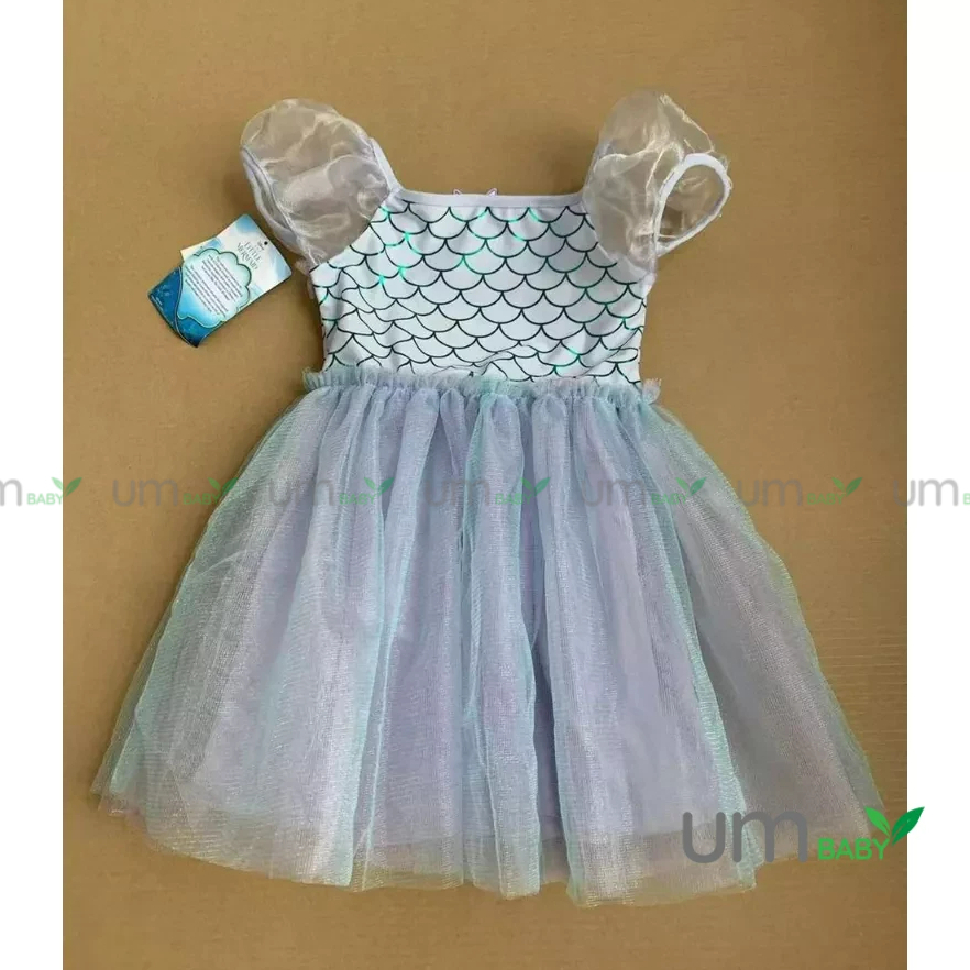 Đầm công chúa bé gái nàng tiên cá DISNEY 1-5 tuổi xuất dư