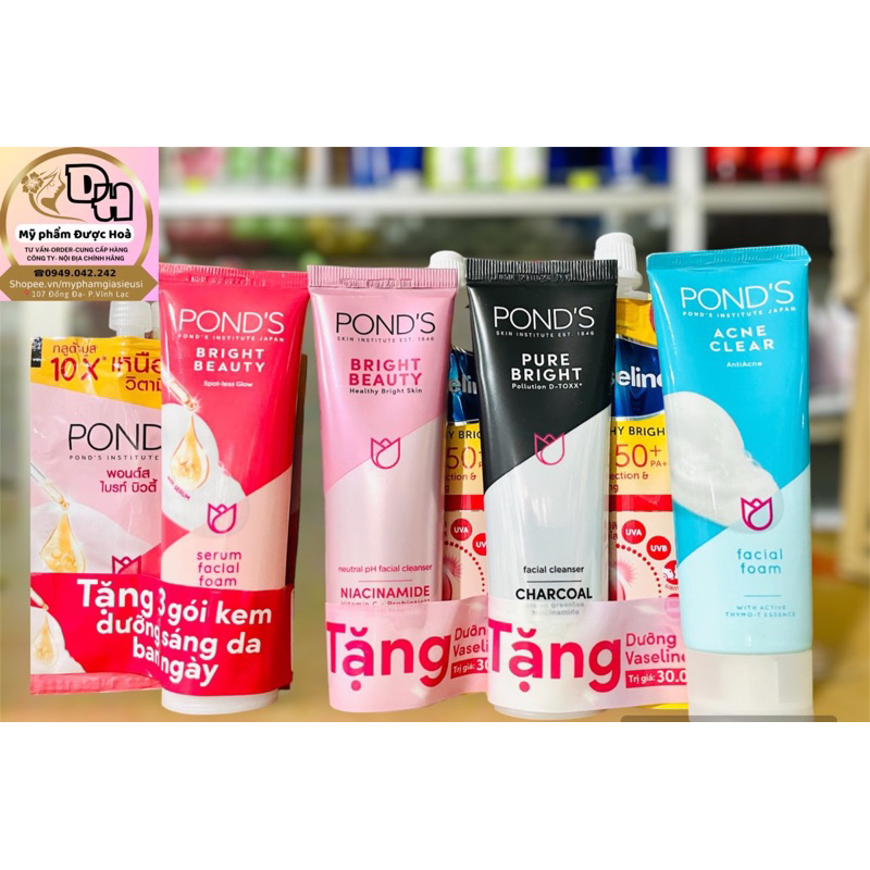 Sữa Rửa Mặt POND’S tặng kem dưỡng thể✅