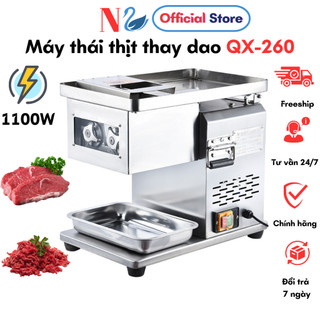 Máy thái thịt tươi sống QX260 ,công suất 1100W, năng suất 250kg/giờ, bộ dao thay thế, máy cắt thịt ,máy xắt thịt
