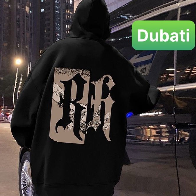 ÁO KHOÁC HOODIE NAM NỮ UNISEX CHẤT NỈ DÀY MỊN CHỮ R FROM RỘNG PHONG CACH CAO CẤP MỚI- DUBATI FASHION