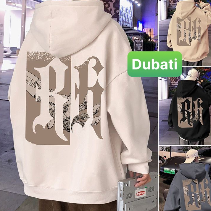 ÁO KHOÁC HOODIE NAM NỮ UNISEX CHẤT NỈ DÀY MỊN CHỮ R FROM RỘNG PHONG CACH CAO CẤP MỚI- DUBATI FASHION