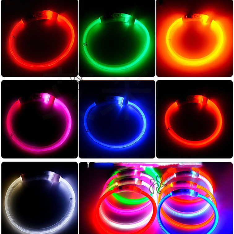 Vòng cổ đèn Led sạc điện cho thú cưng có thể điều chỉnh độ dài - Tiệm Mèo Moa