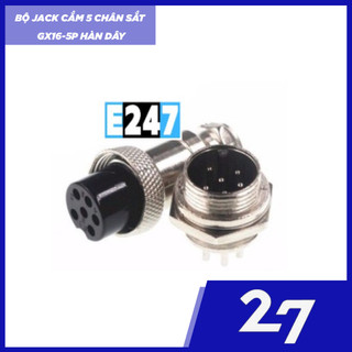 Bộ jack cắm 5 chân sắt gx16-5p hàn dây