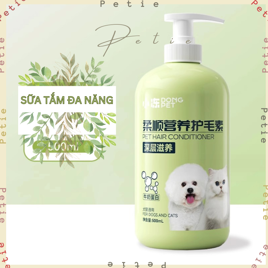 Sữa tắm cho chó mèo, sữa tắm cho mèo chó Borammy 500ml giúp mượt lông, giảm ngứa