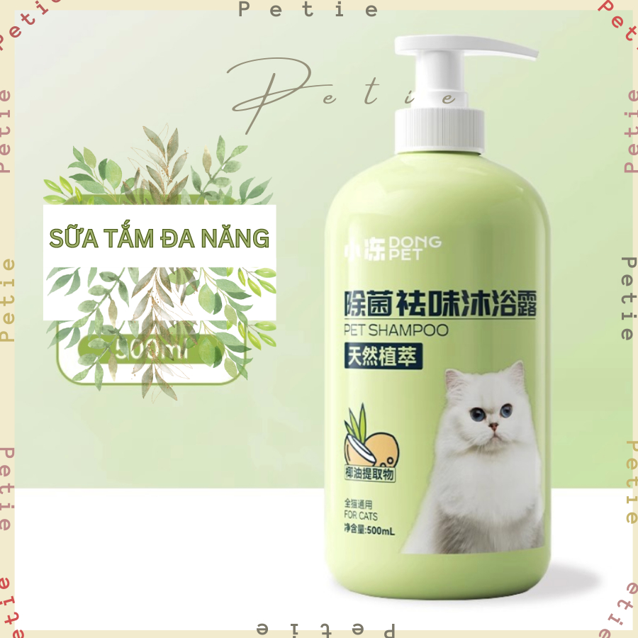 Sữa tắm cho chó mèo, sữa tắm cho mèo chó Borammy 500ml giúp mượt lông, giảm ngứa