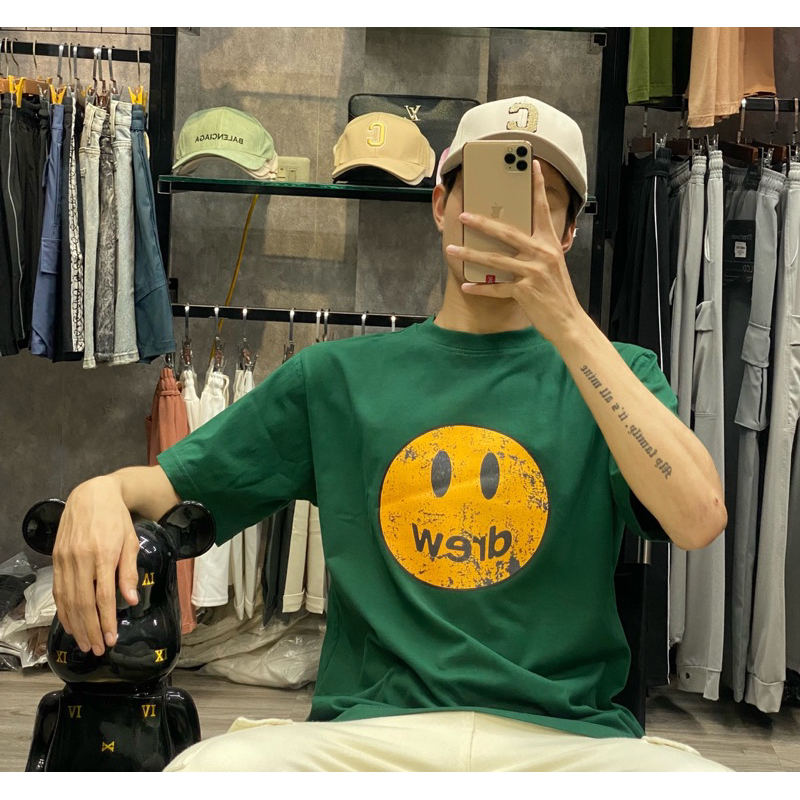 Áo Thun Drew, Form Rộng Tay lỡ. 100% Cotton Đl Vải 250gsm
