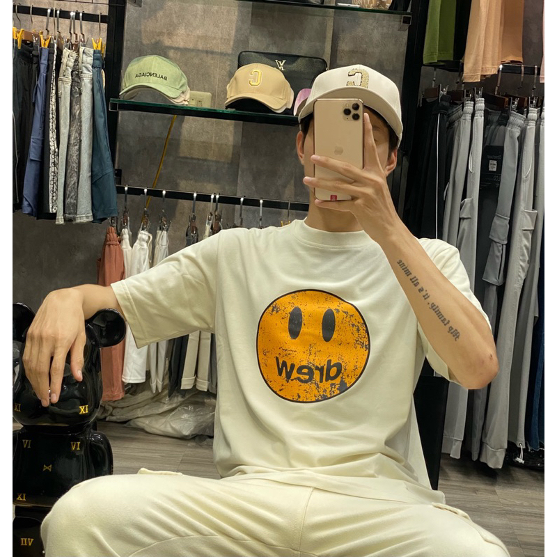 Áo Thun Drew, Form Rộng Tay lỡ. 100% Cotton Đl Vải 250gsm