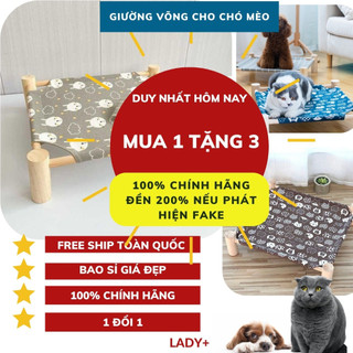 Giường ngủ gỗ cao cấp dành cho thú cưng võng treo lồng cho mèo nhiều màu nhiều mẫu