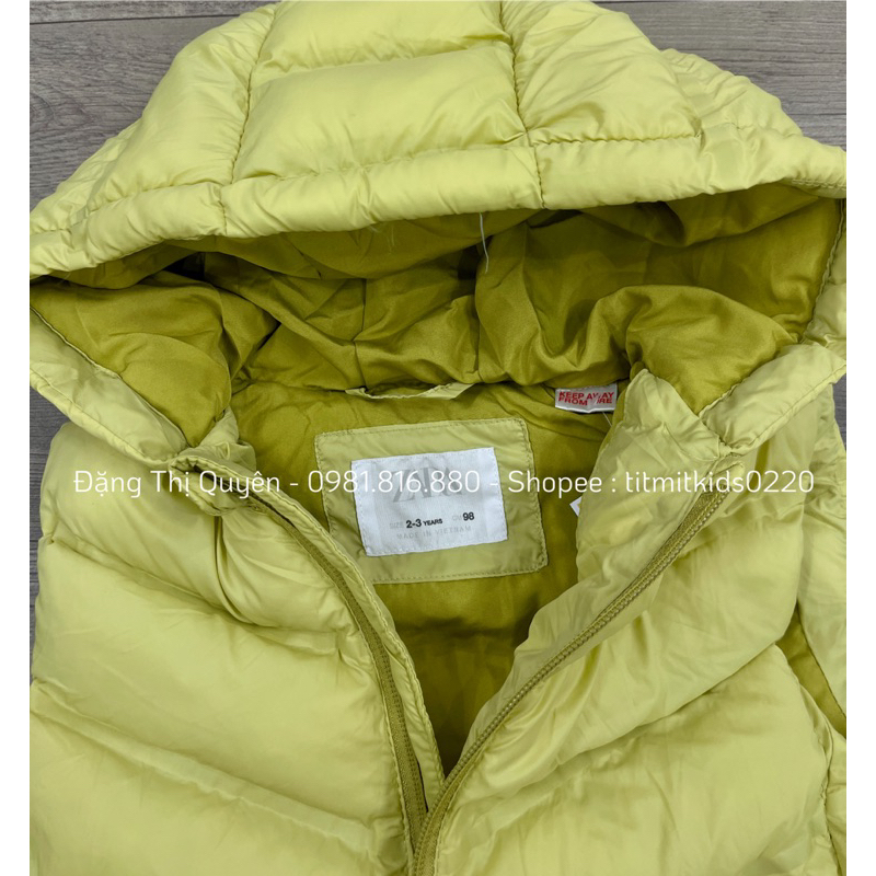 Áo phao gile bé trai bé gái vnxk 1-5y