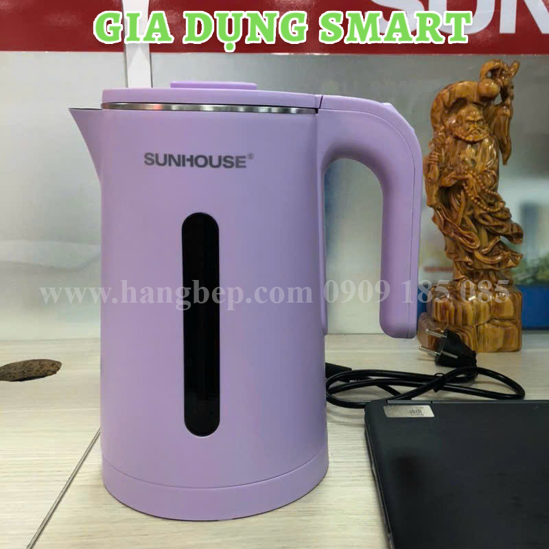 Bình đun siêu tốc 2 lớp Sunhouse SHD1368KB - Mẫu mới ra mắt 2023