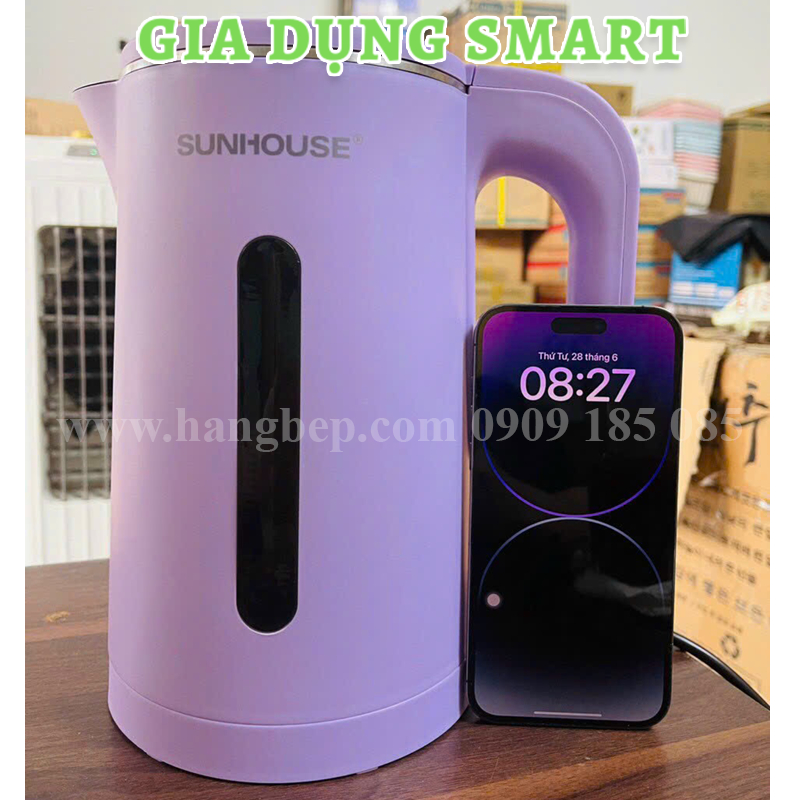Bình đun siêu tốc 2 lớp Sunhouse SHD1368KB - Mẫu mới ra mắt 2023