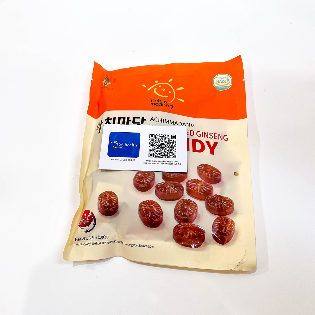 Kẹo nhân sâm đỏ Hàn Quốc gói 180g
