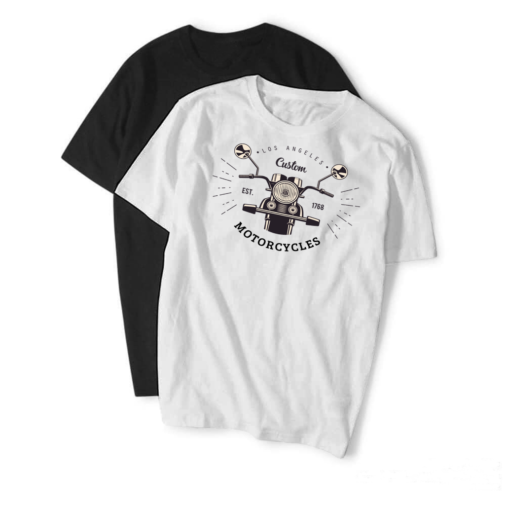 Áo Thun Cotton 100% Phom Unisex Rộng Tay Lỡ Phong Cách Trẻ Trung Hiện Đại Phù Hợp Giới Trẻ (Bike 33)