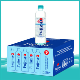 Thùng 24 Chai Nước Uống Ion Kiềm Cao Cấp Đóng Chai Fujiwa 450ml - Nước uống Detox với Công Nghệ Điện Phân Ion Kiềm