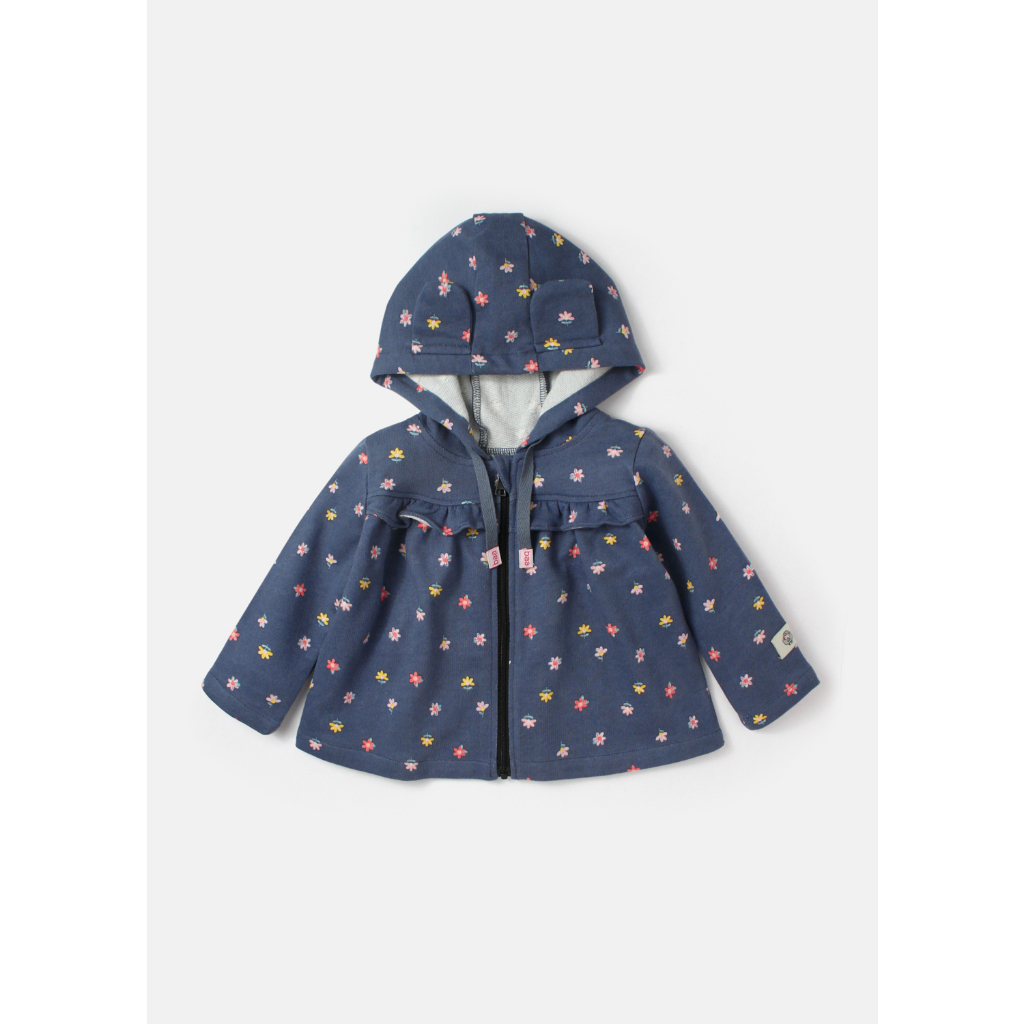 Áo khoác có nón tai thỏ cho em bé, áo khoác sơ sinh cho bé trai, bé gái từ 3 - 18 tháng Baa Baby - BN-AK03D-01