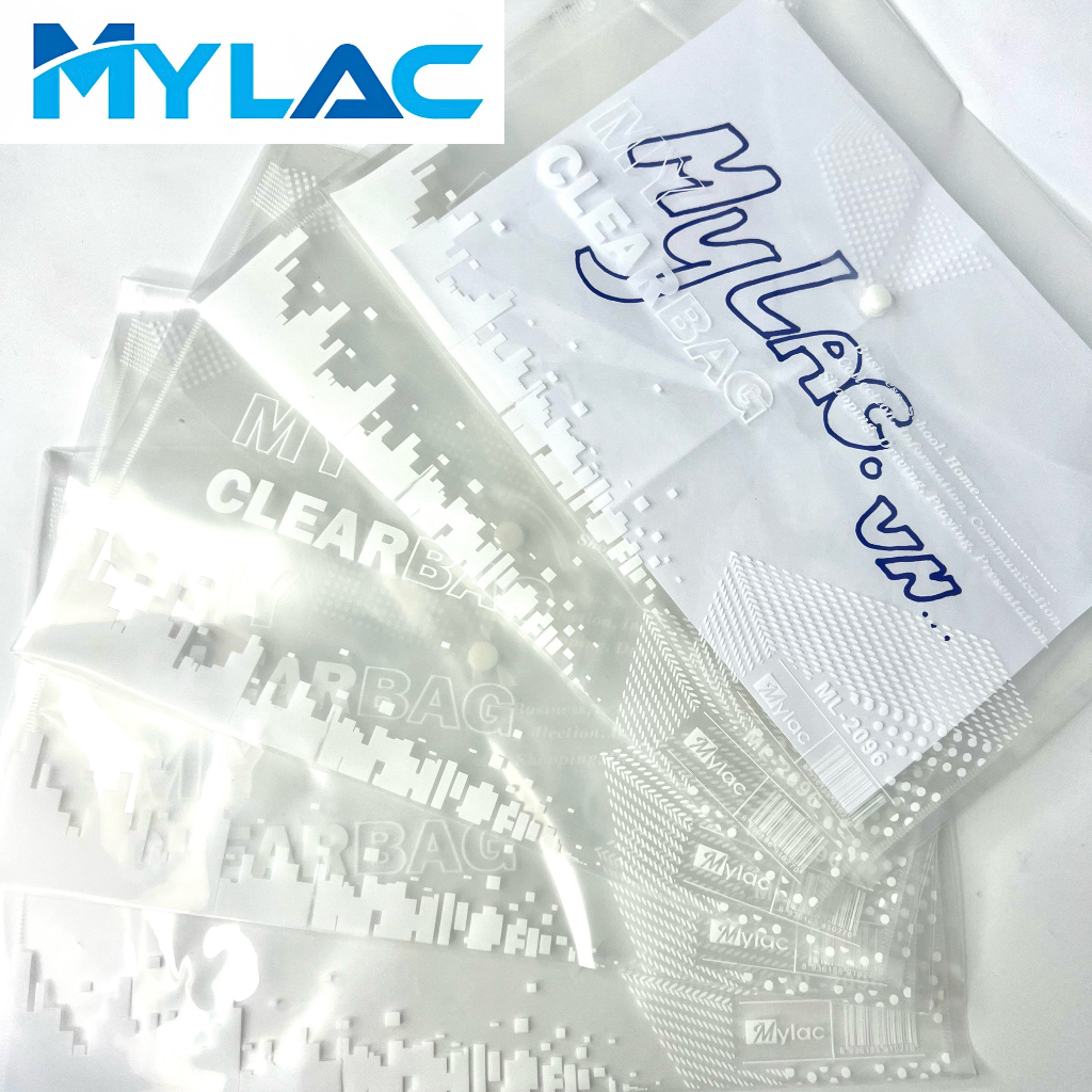 TÚI CLEAR/ TÚI MY CLEAR BAG A4 loại DÀY (MYLAC). Túi cờ lia, túi bép. Hàng thiết kế dày đẹp, nguyên 