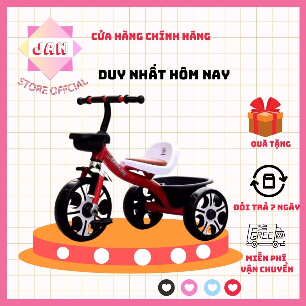 Xe đạp 3 bánh, Xe bàn đạp có yên da dành cho trẻ em từ 3 tuổi