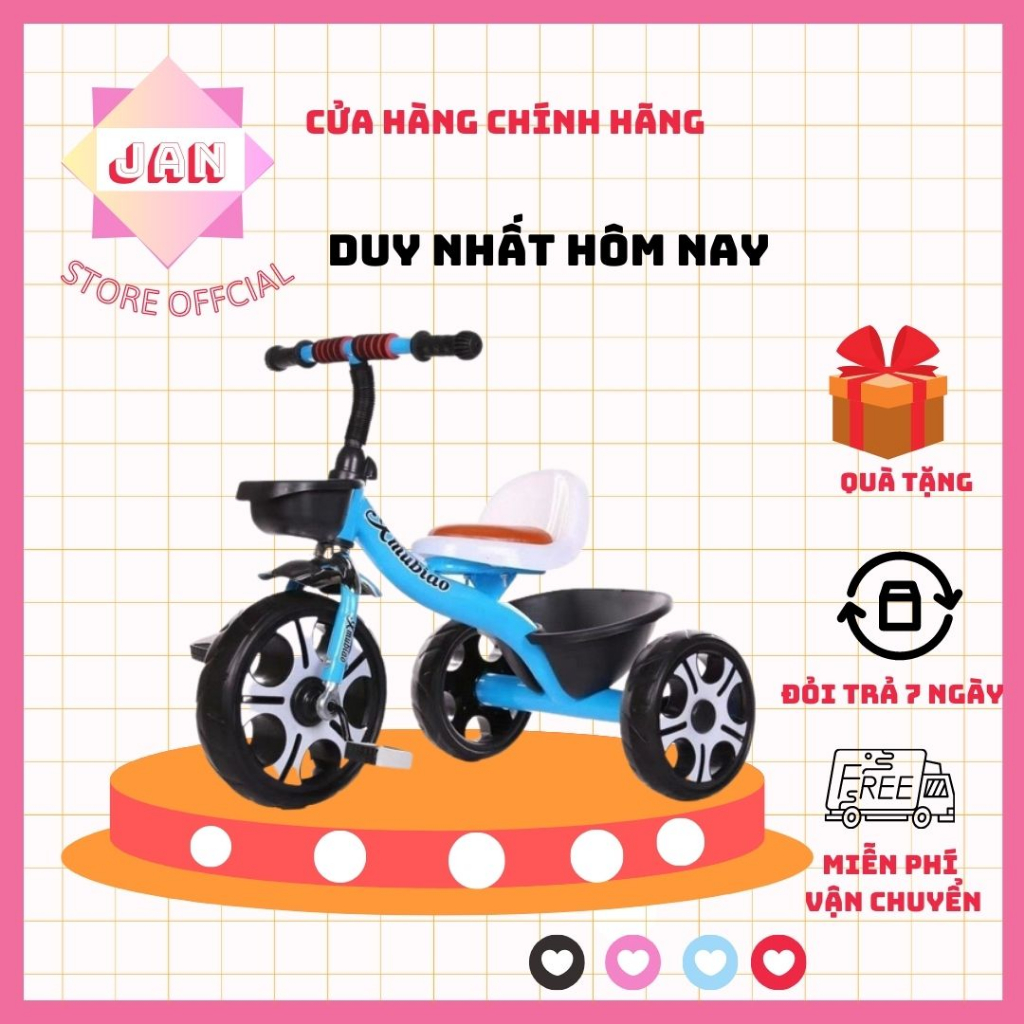 Xe đạp 3 bánh, Xe bàn đạp có yên da dành cho trẻ em từ 3 tuổi