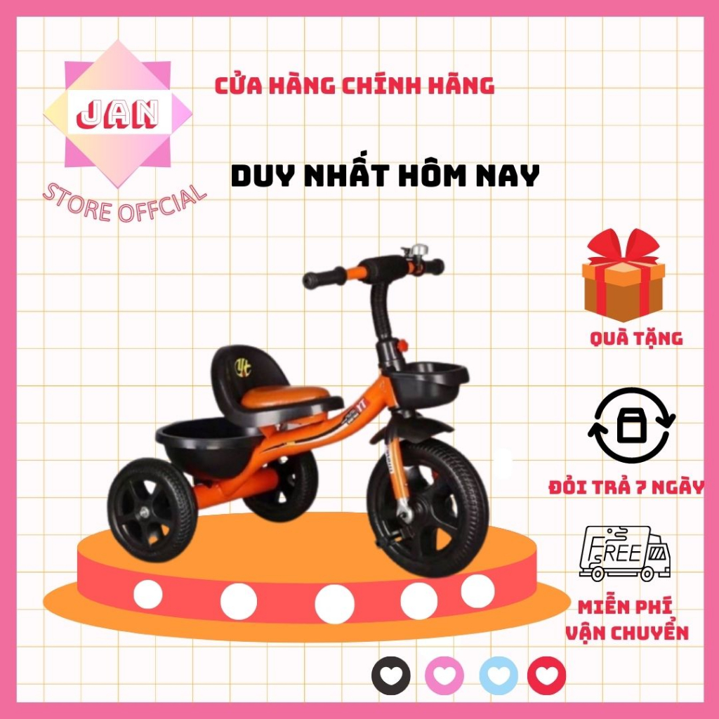 Xe đạp 3 bánh, Xe bàn đạp có yên da dành cho trẻ em từ 3 tuổi