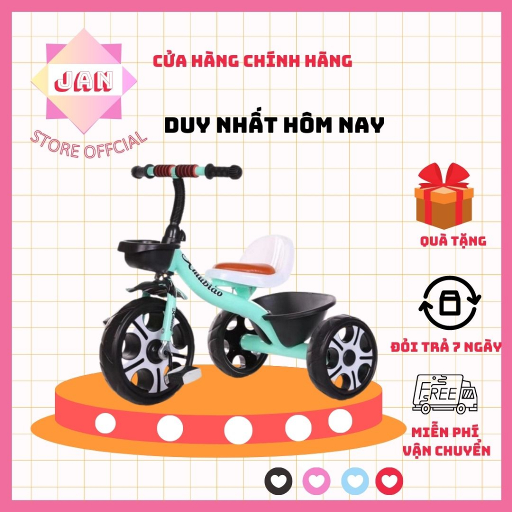 Xe đạp 3 bánh, Xe bàn đạp có yên da dành cho trẻ em từ 3 tuổi