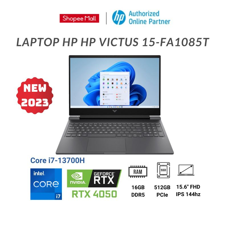 [Mã ELHP3TR giảm 12% đơn 500K] Laptop HP VICTUS 15-fa1085TX (Core i7-13700H | RTX 4050 6GB)