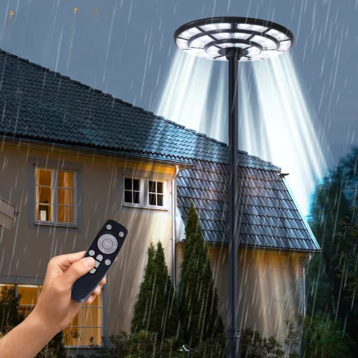 Đèn sân vườn đĩa bay UFO năng lượng mặt trời 20 khoang 30.000mAh cảm biến ánh sáng - Bảo hành 2 năm