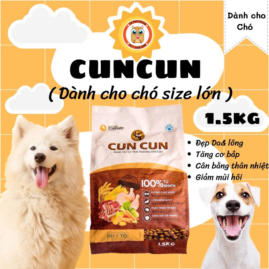thức ăn Hạt hiệu CUN CUN dành cho chó (trưởng thành, poodle, phóc, Pom,....)