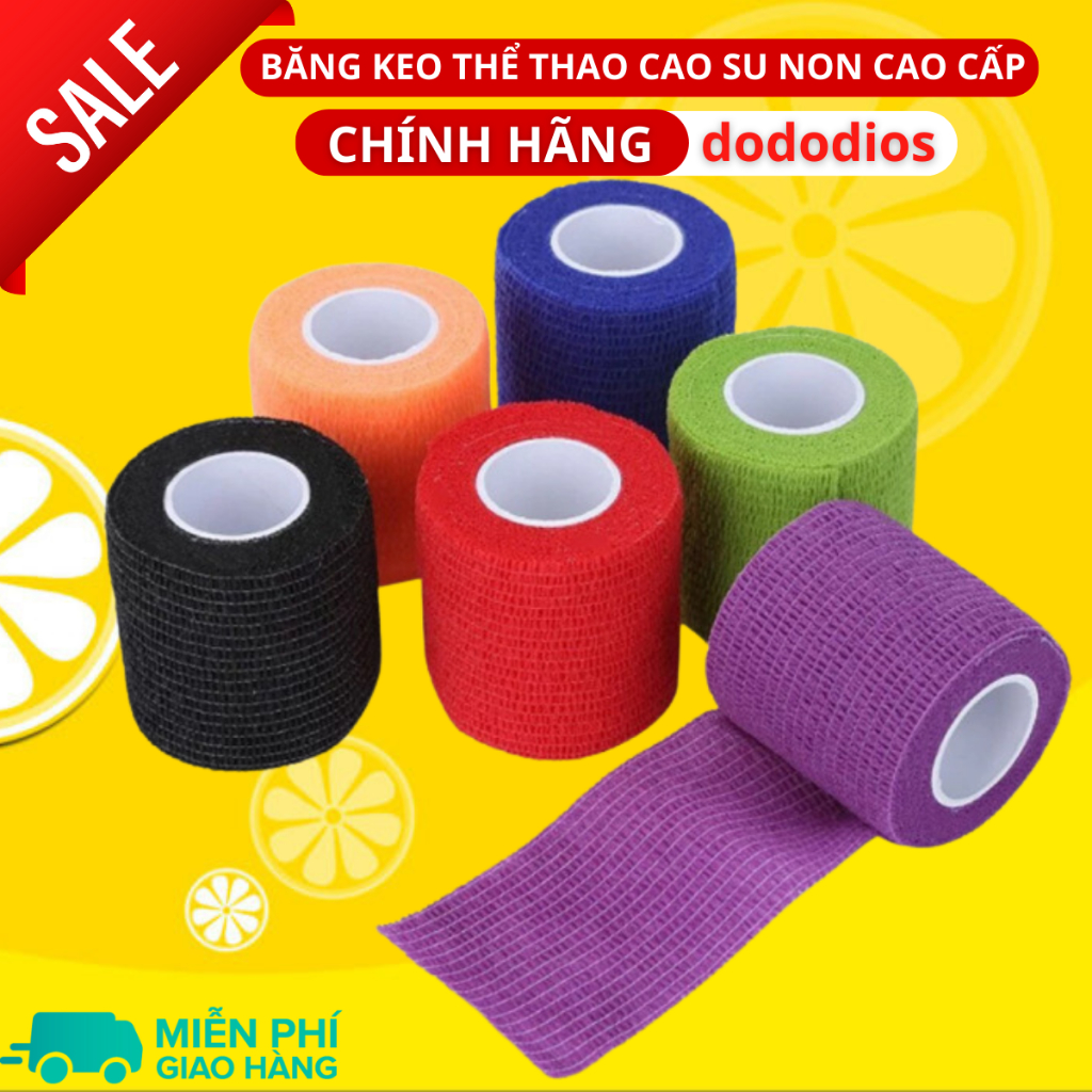 Combo Hộp 24 Cuộn Băng Cuốn Tự Dính, Băng Cuốn Cao Su Non, Băng Keo Thể Thao Chống Chấn Thương ( Kích thước 5cm*4.5m )