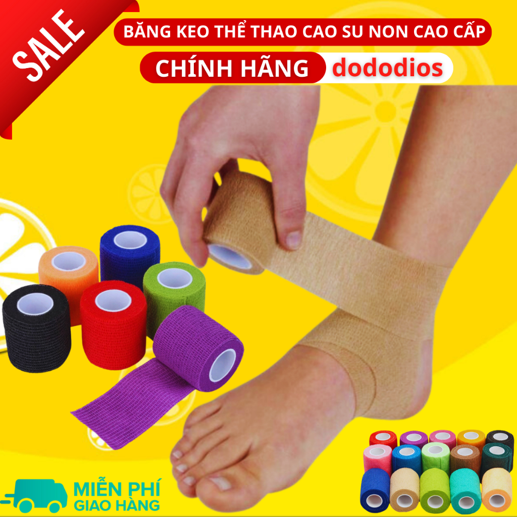 Combo Hộp 24 Cuộn Băng Cuốn Tự Dính, Băng Cuốn Cao Su Non, Băng Keo Thể Thao Chống Chấn Thương ( Kích thước 5cm*4.5m )