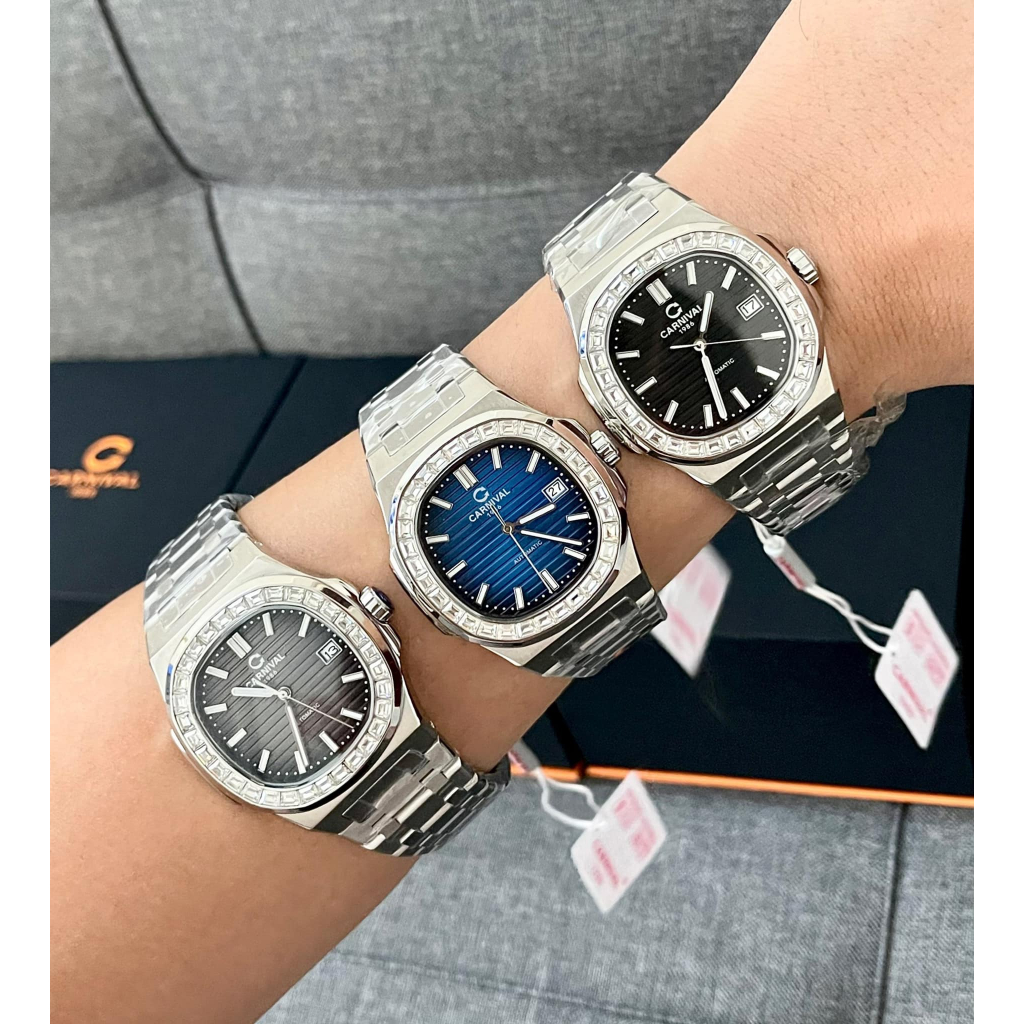 Đồng Hồ Nam Dây Thép Carnival Nautilus 8108G-VT-KL Automatic - Kính Sapphire - Size 41mm - 3 Màu