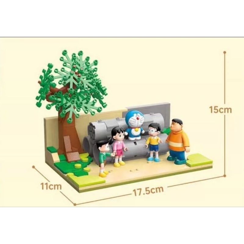 Mô hình đồ chơi lắp ghép  - K20409 Sân bóng chày Doremon Nobita