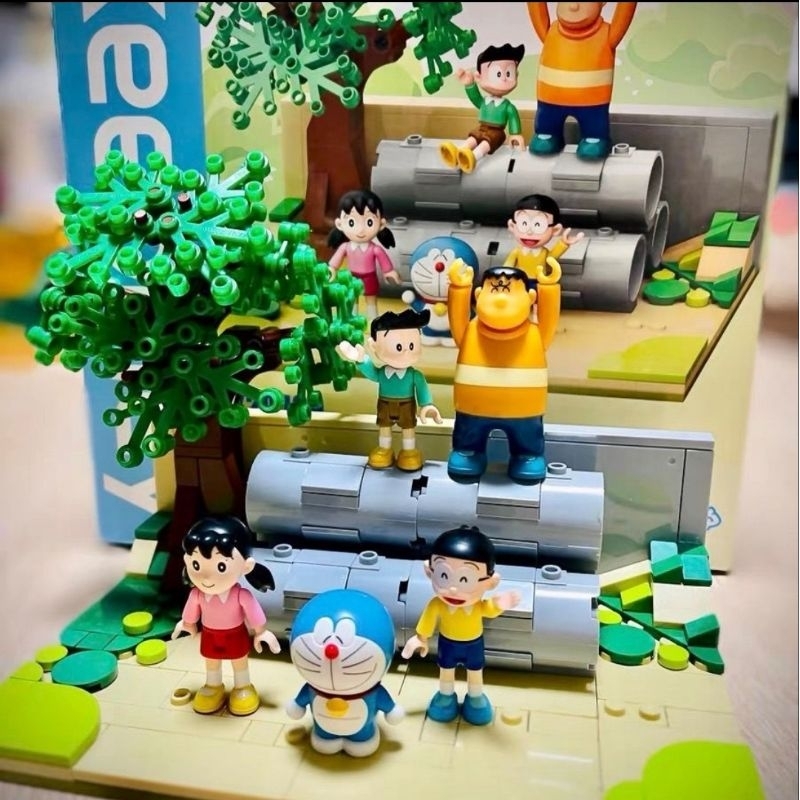 Mô hình đồ chơi lắp ghép  - K20409 Sân bóng chày Doremon Nobita