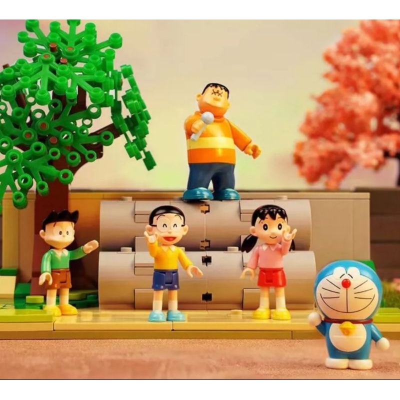 Mô hình đồ chơi lắp ghép  - K20409 Sân bóng chày Doremon Nobita