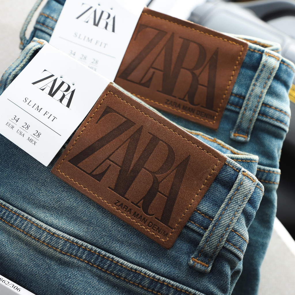 Quần jean dài nam ZRA wash xanh rêu,form slimfit chất vải jean co giãn nhẹ-HÀNG VNXK ZR001