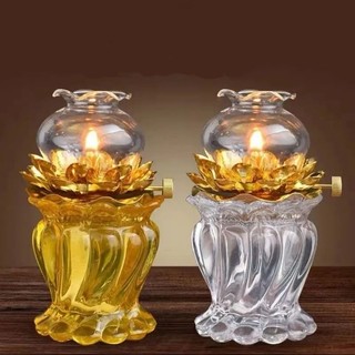 Đèn dầu thờ cúng Hoa Sen Vàng