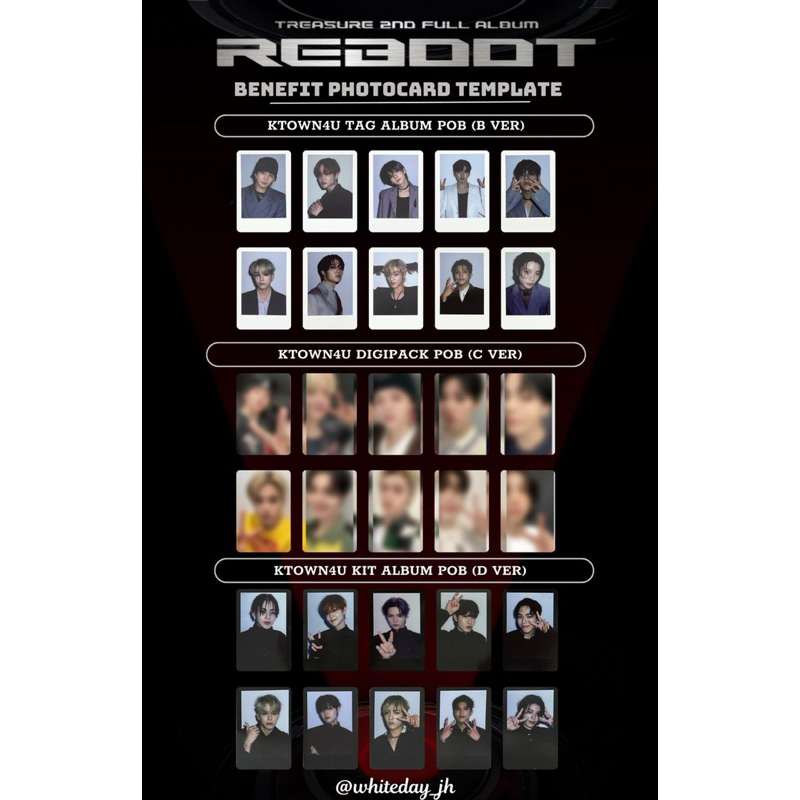 Card ảnh TREASURE - Ktown4u