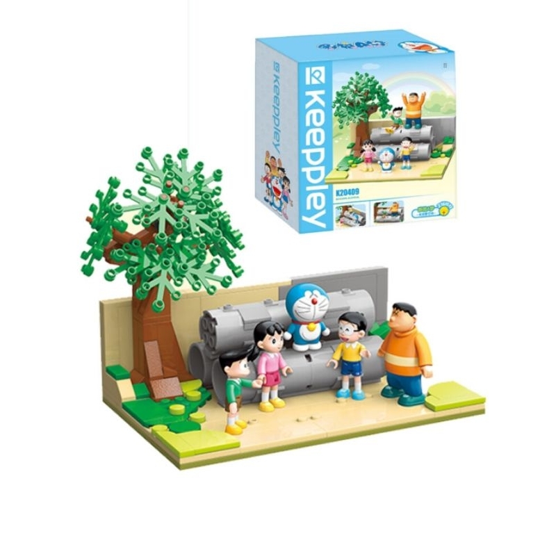 Mô hình đồ chơi lắp ghép  - K20409 Sân bóng chày Doremon Nobita