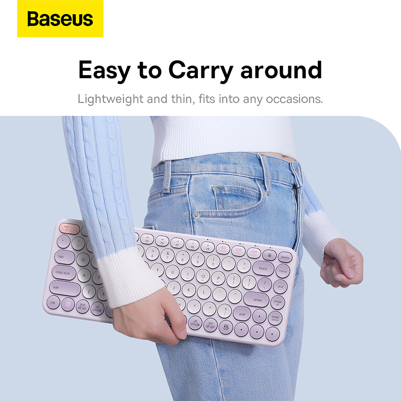 Bàn Phím Không Dây Baseus Creator Wireless Tri-Mode Keyboard cho Laptop/ Macbook/ iPad ( 2.4Ghz/ Bluetooth, Kết nối 3 th