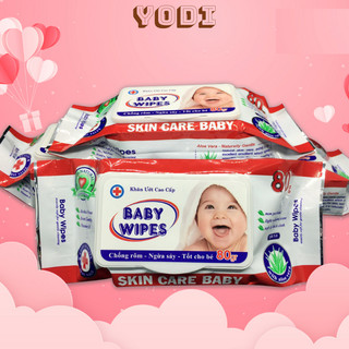 Khăn ướt babywipes, khăn giấy ướt baby wipes 80g, giấy mỏng mịn phù hợp cho mọi loại da, khăn giấy ướt dùng cho bé
