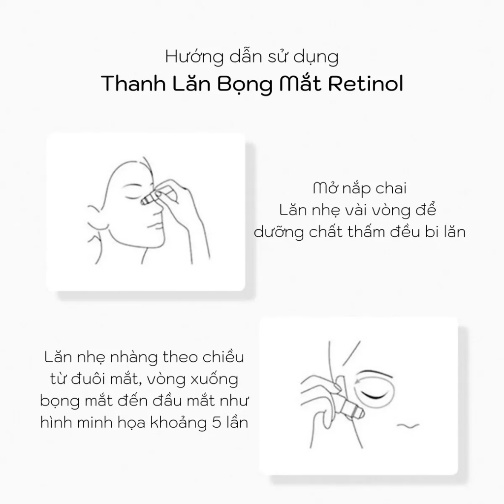 Thanh Lăn Mắt Lilinzhi 8ml Giảm Bọng Mắt, Thâm Quầng Mắt, Dưỡng Ẩm Sáng Vùng Da Dưới Mắt