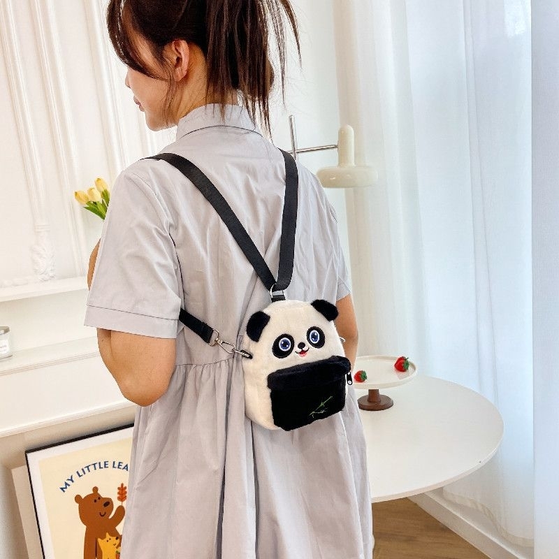 Túi vải lông đeo chéo hình thú siêu dễ thương