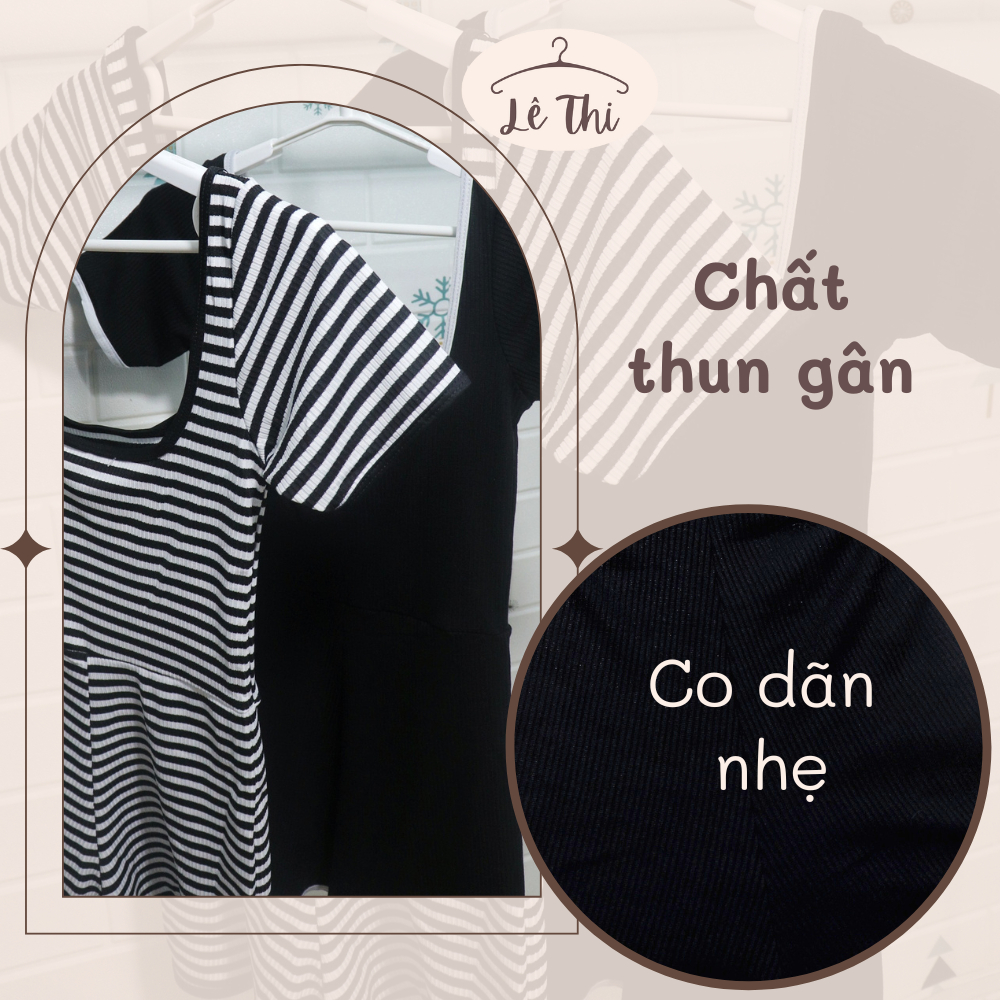 Bikini 1 mảnh kín đáo che bụng, đồ bơi đi biển nữ, jumsuit viền trắng khoe lưng | Lê Thi Clothing