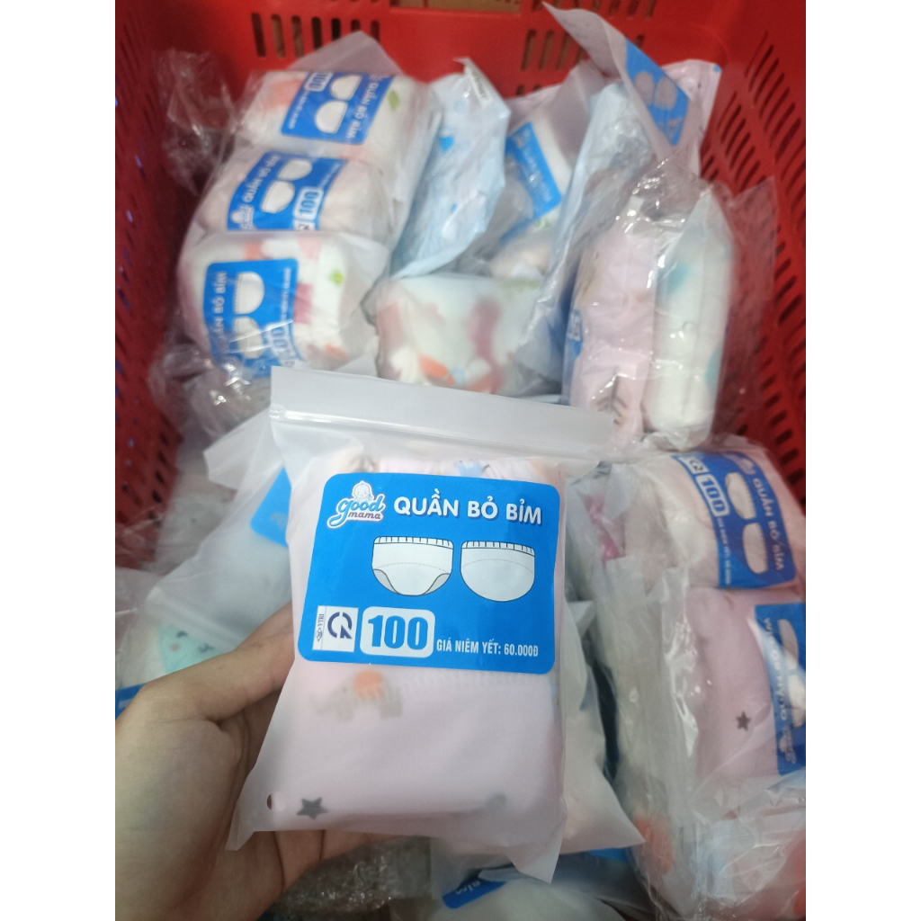 Quần Bỏ Bỉm Goodmama, Quần bỏ bỉm COTTON Việt Nam Thoáng mát Size 80-90-100-110 cho bé 5-17 kg