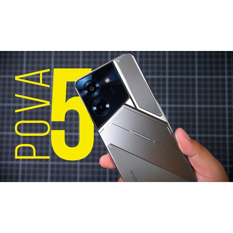 Điện thoại Tecno POVA 5 (8GB+8GB/128GB) RAM mở rộng 16GB | Pin 6000 mAh | Màn 120Hz - Sạc nhanh 45W - Hàng Chính Hãng