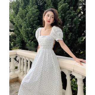 🎀 ĐẦM HOA NHÍ CỔ U ĐAN DÂY LƯNG⚡HỎA TỐC⚡ MEOINDAHOUSE