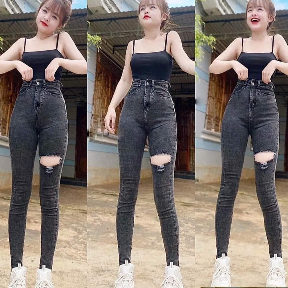 # 8 mẫu quần jean nữ lưng cao, cao cấp chất lượng y hình 100% hàng chuẩn shop jean dày dặn pó co giãn.