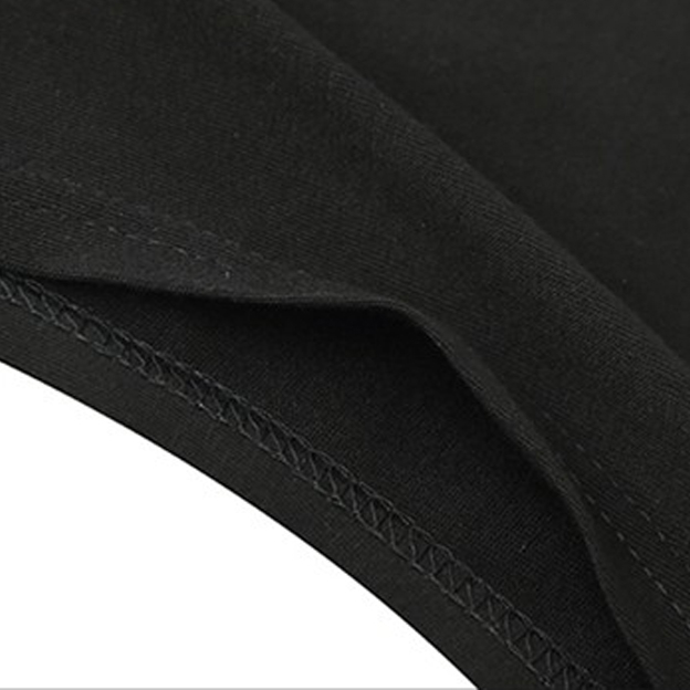 Áo Thun Basic Tay Lỡ Phom Rộng THOITRANG24H Unisex Màu Đen Vải Dày Mịn In Mẫu CM005